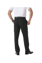 Men’s black pilot trousers tailored fit back view