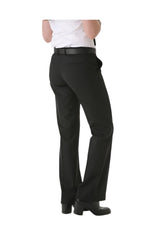 Women’s black pilot trousers tailored fit angled view