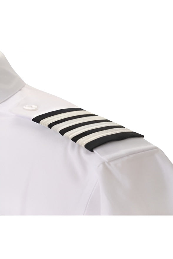 Black epaulettes showing rank stripes