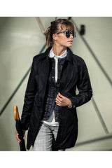 Women’s Seattle waterproof pilot jacket by Nimbus worn outdoors angled view